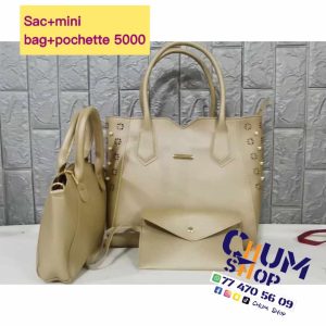Sac 3pieces (sac+mini bag+pochette)