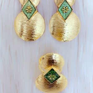 Boucle d'oreilles et bague