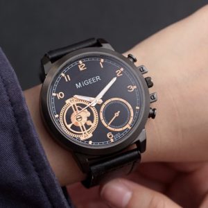 Fashion Montre A Quartz Pour Homme - Noir