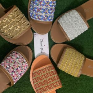 chaussures en perles