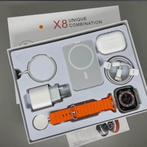 X8 Smartwatch 5 en 1 chargeur sans fil batterie externe 5in1 costume Smartwatch TWS écouteurs X8 combinaison Unique montre intelligente